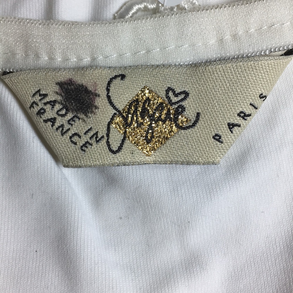 SAGAIE , size 2 (M) Bustier, Made in France. White - Picture 2 of 8